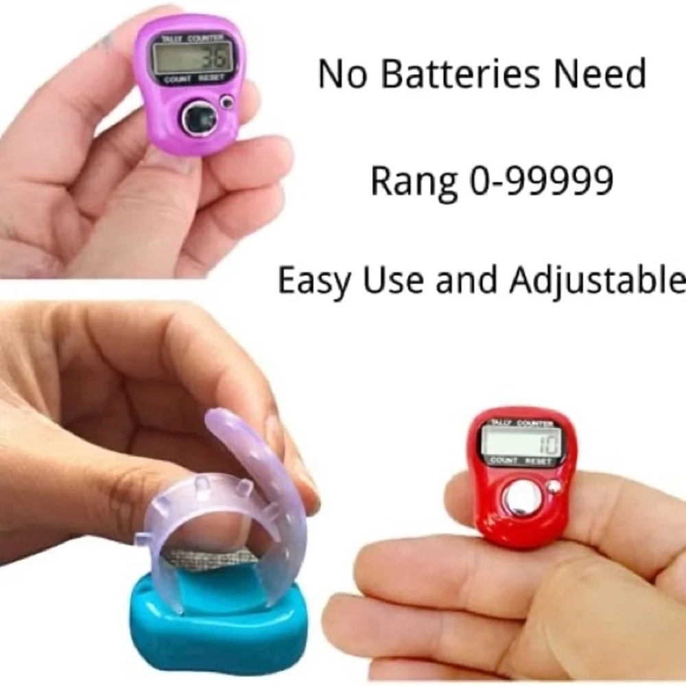 Electronic Finger Counter(3 Pack)5 Digit LCD Digital Display Tally Counter.